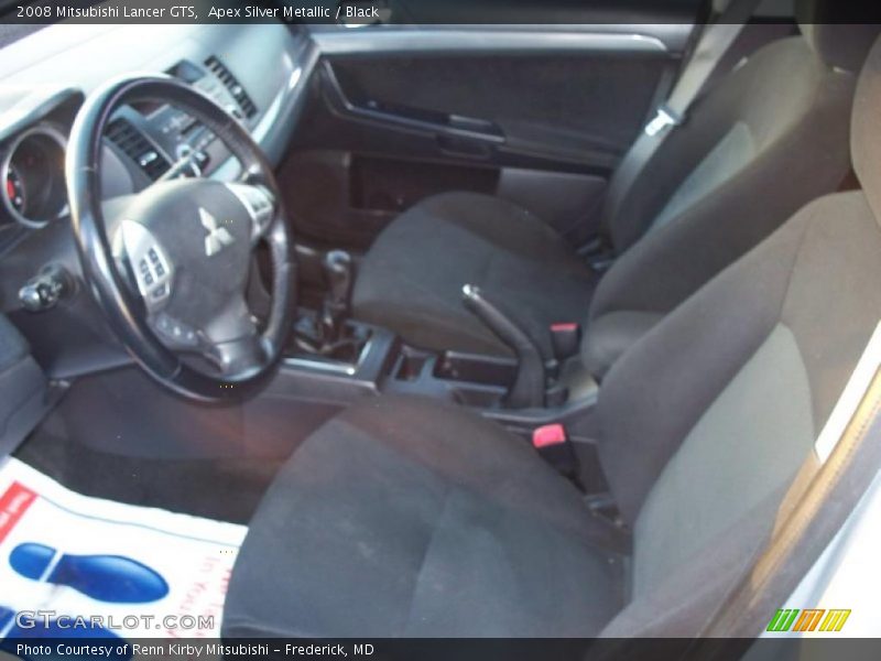 Apex Silver Metallic / Black 2008 Mitsubishi Lancer GTS