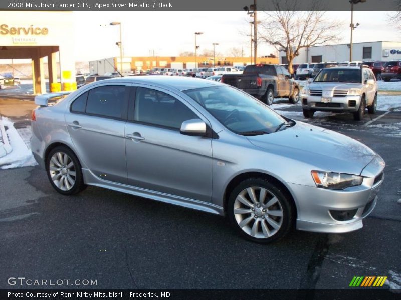 Apex Silver Metallic / Black 2008 Mitsubishi Lancer GTS