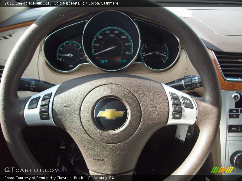 Gold Mist Metallic / Cocoa/Cashmere 2011 Chevrolet Malibu LT
