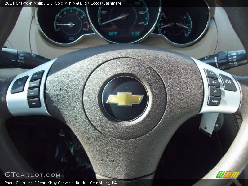 Gold Mist Metallic / Cocoa/Cashmere 2011 Chevrolet Malibu LT
