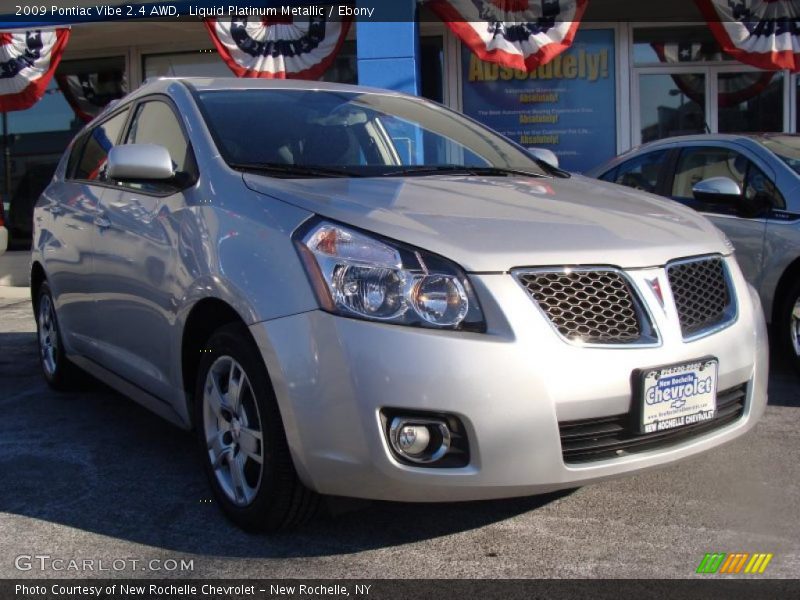 Liquid Platinum Metallic / Ebony 2009 Pontiac Vibe 2.4 AWD