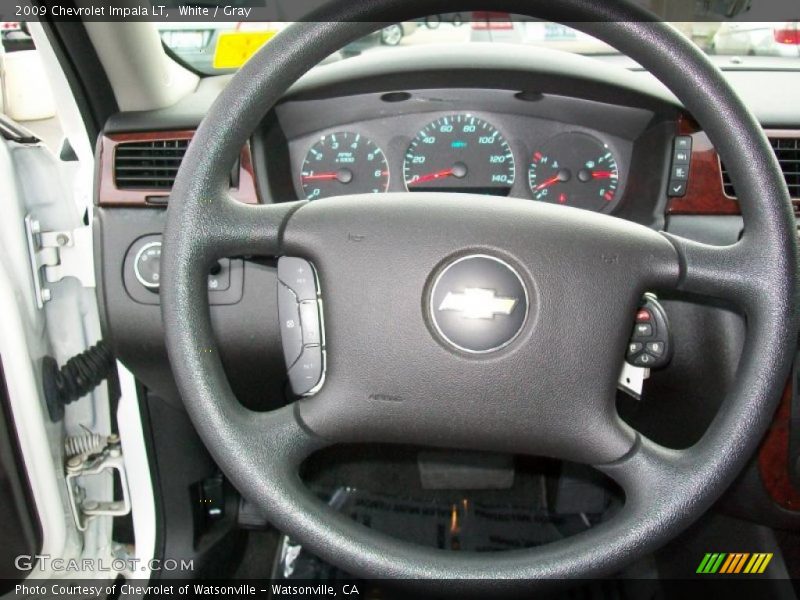 White / Gray 2009 Chevrolet Impala LT