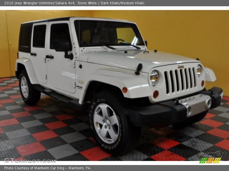 Stone White / Dark Khaki/Medium Khaki 2010 Jeep Wrangler Unlimited Sahara 4x4