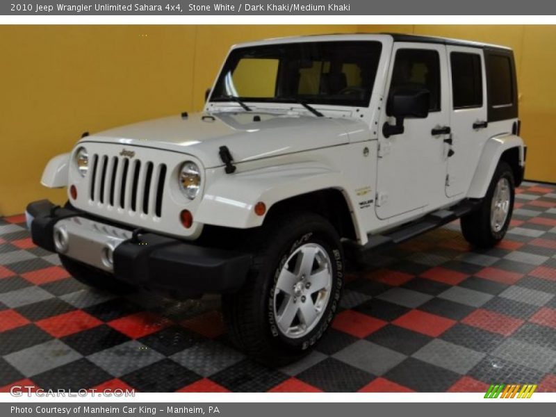 Stone White / Dark Khaki/Medium Khaki 2010 Jeep Wrangler Unlimited Sahara 4x4