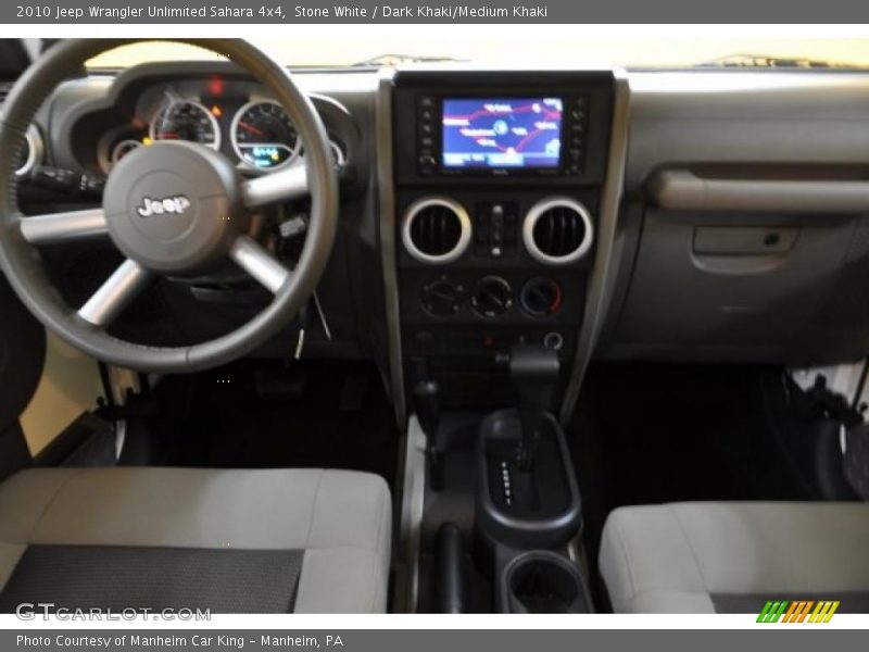 Stone White / Dark Khaki/Medium Khaki 2010 Jeep Wrangler Unlimited Sahara 4x4
