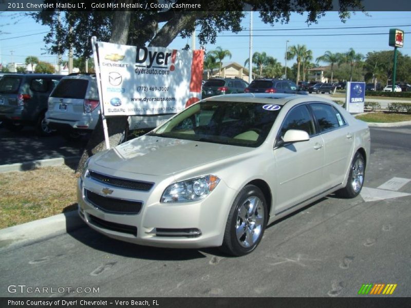 Gold Mist Metallic / Cocoa/Cashmere 2011 Chevrolet Malibu LT