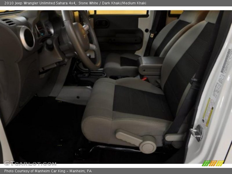 Stone White / Dark Khaki/Medium Khaki 2010 Jeep Wrangler Unlimited Sahara 4x4