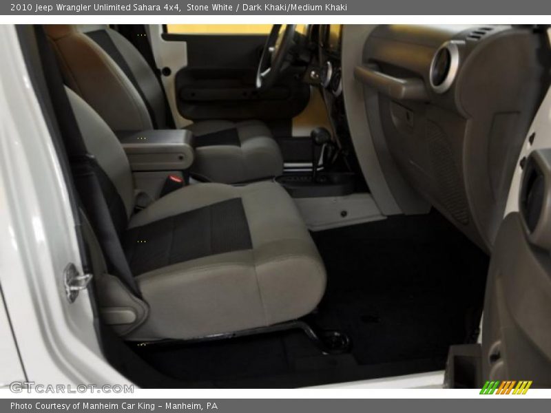 Stone White / Dark Khaki/Medium Khaki 2010 Jeep Wrangler Unlimited Sahara 4x4
