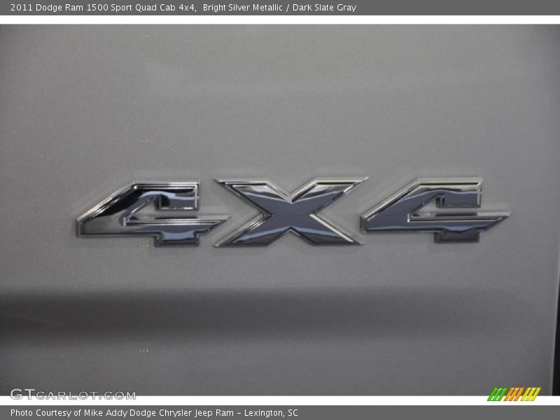 Bright Silver Metallic / Dark Slate Gray 2011 Dodge Ram 1500 Sport Quad Cab 4x4