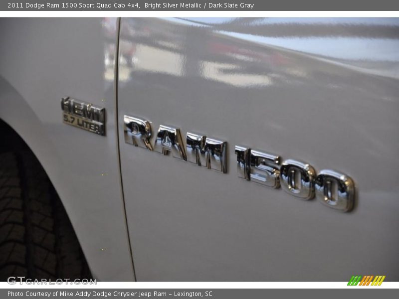 Bright Silver Metallic / Dark Slate Gray 2011 Dodge Ram 1500 Sport Quad Cab 4x4