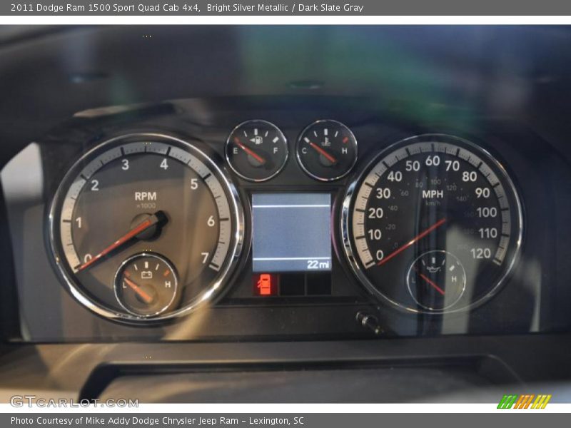Bright Silver Metallic / Dark Slate Gray 2011 Dodge Ram 1500 Sport Quad Cab 4x4