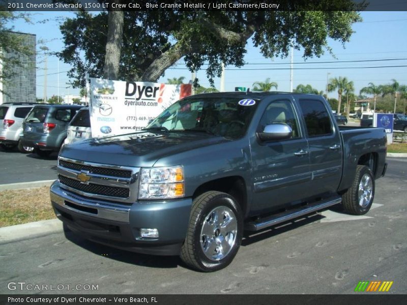 Blue Granite Metallic / Light Cashmere/Ebony 2011 Chevrolet Silverado 1500 LT Crew Cab