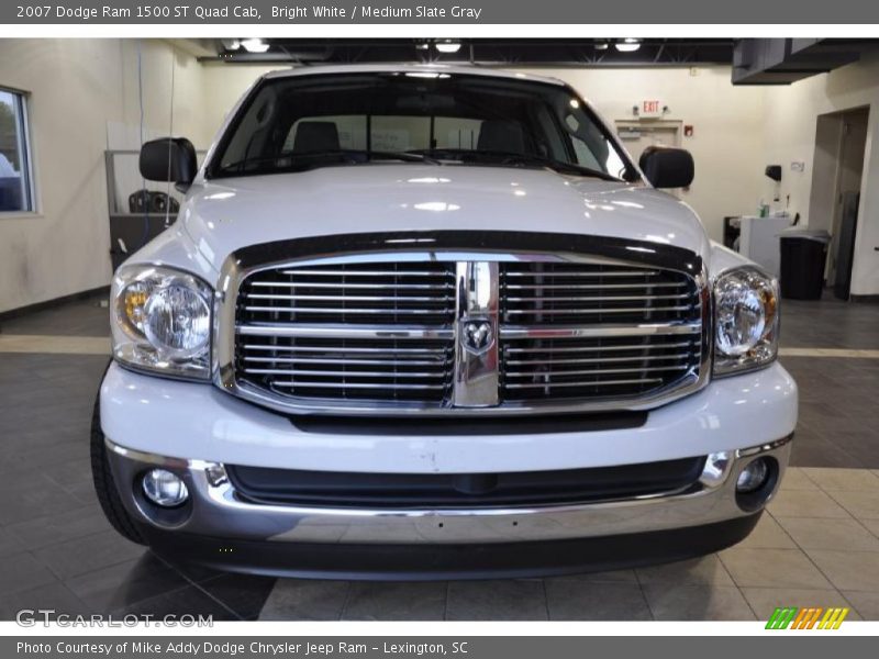 Bright White / Medium Slate Gray 2007 Dodge Ram 1500 ST Quad Cab