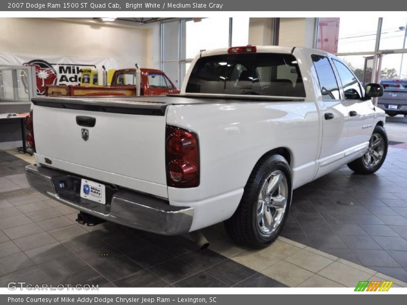 Bright White / Medium Slate Gray 2007 Dodge Ram 1500 ST Quad Cab