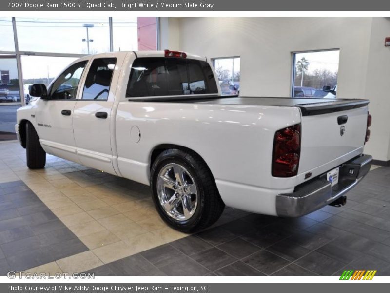 Bright White / Medium Slate Gray 2007 Dodge Ram 1500 ST Quad Cab