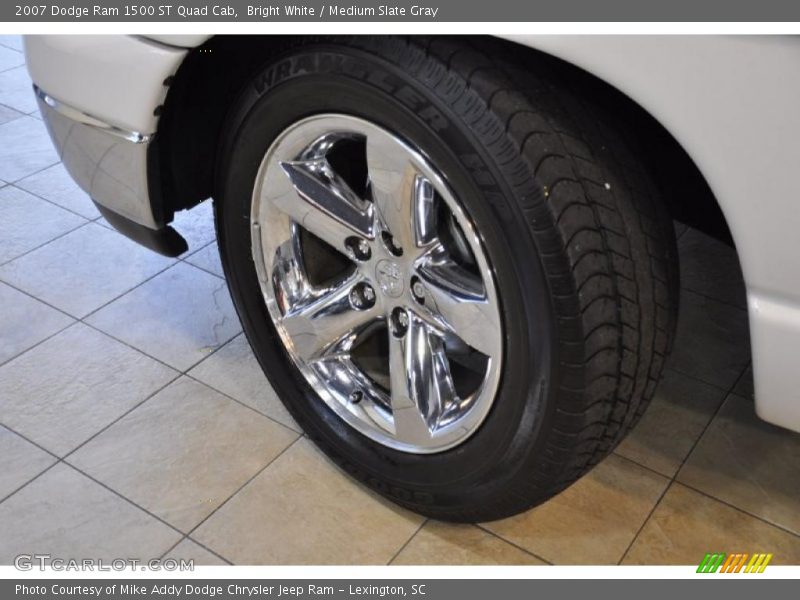 Bright White / Medium Slate Gray 2007 Dodge Ram 1500 ST Quad Cab