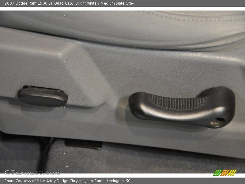 Bright White / Medium Slate Gray 2007 Dodge Ram 1500 ST Quad Cab