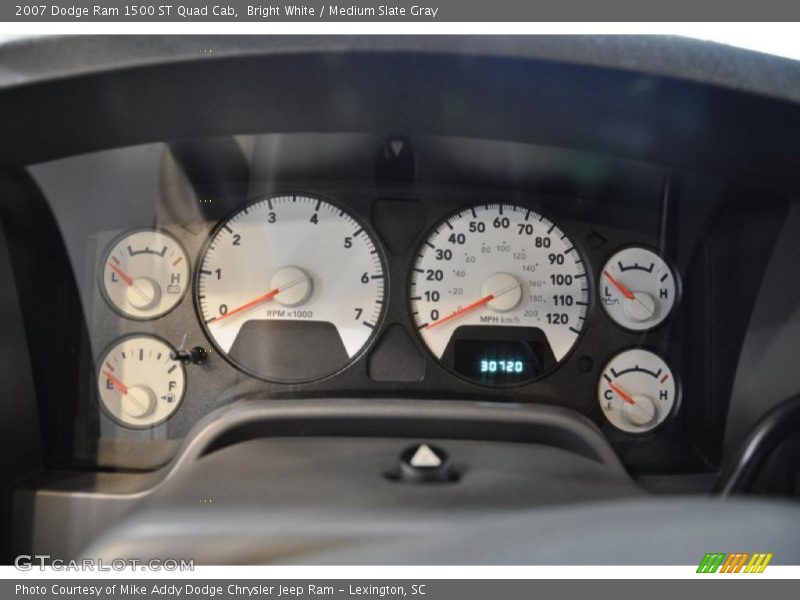 Bright White / Medium Slate Gray 2007 Dodge Ram 1500 ST Quad Cab