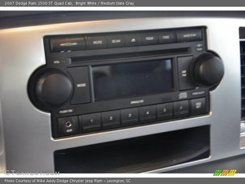 Bright White / Medium Slate Gray 2007 Dodge Ram 1500 ST Quad Cab