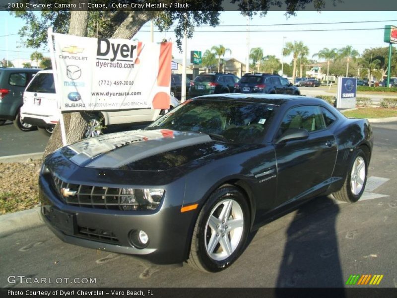 Cyber Gray Metallic / Black 2010 Chevrolet Camaro LT Coupe