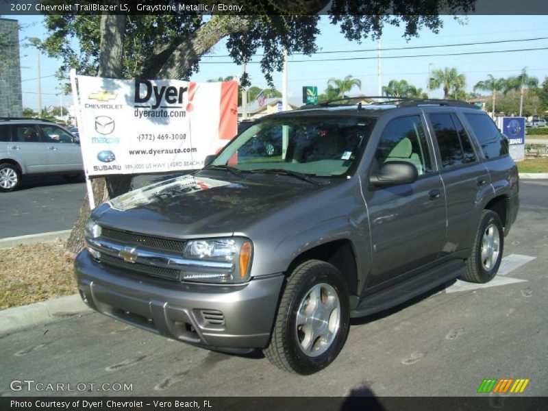 Graystone Metallic / Ebony 2007 Chevrolet TrailBlazer LS