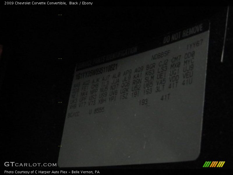Black / Ebony 2009 Chevrolet Corvette Convertible
