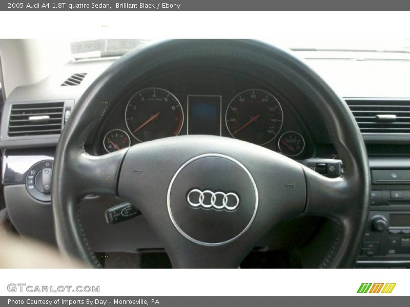 Brilliant Black / Ebony 2005 Audi A4 1.8T quattro Sedan