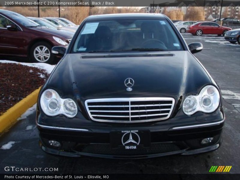 Black / Black 2005 Mercedes-Benz C 230 Kompressor Sedan