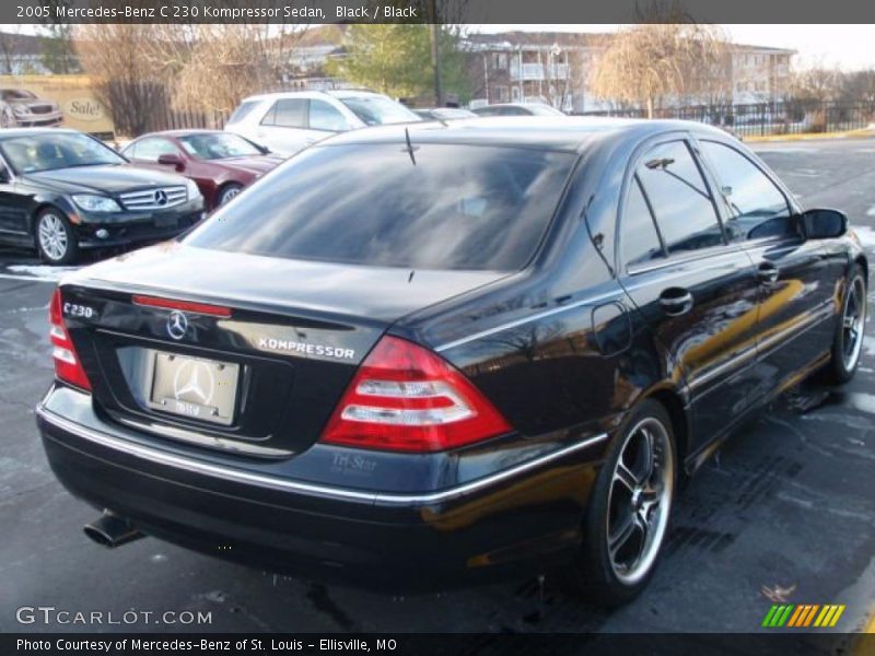 Black / Black 2005 Mercedes-Benz C 230 Kompressor Sedan