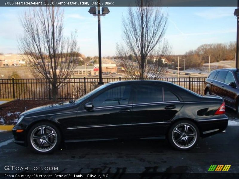 Black / Black 2005 Mercedes-Benz C 230 Kompressor Sedan