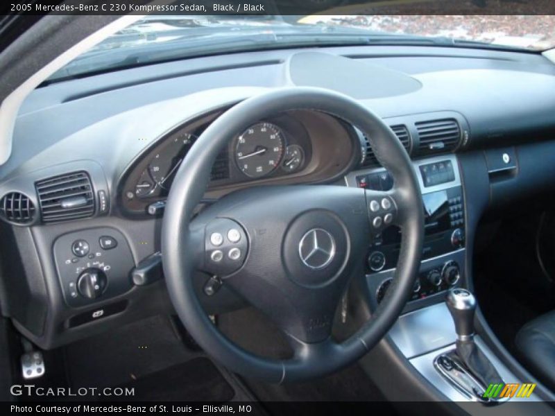 Black / Black 2005 Mercedes-Benz C 230 Kompressor Sedan