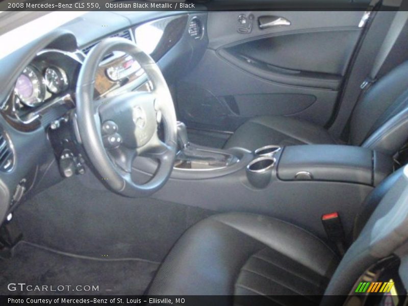 Obsidian Black Metallic / Black 2008 Mercedes-Benz CLS 550