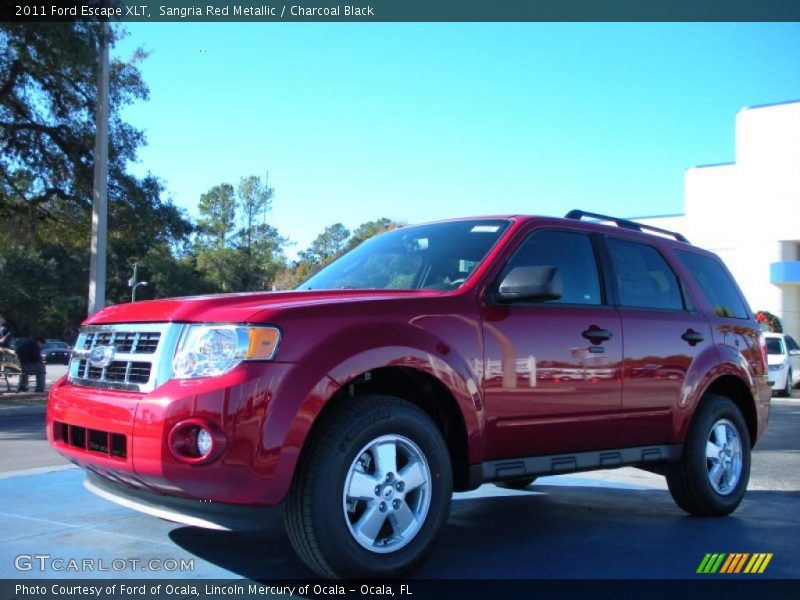 Sangria Red Metallic / Charcoal Black 2011 Ford Escape XLT