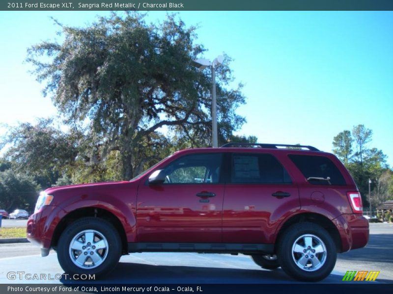 Sangria Red Metallic / Charcoal Black 2011 Ford Escape XLT