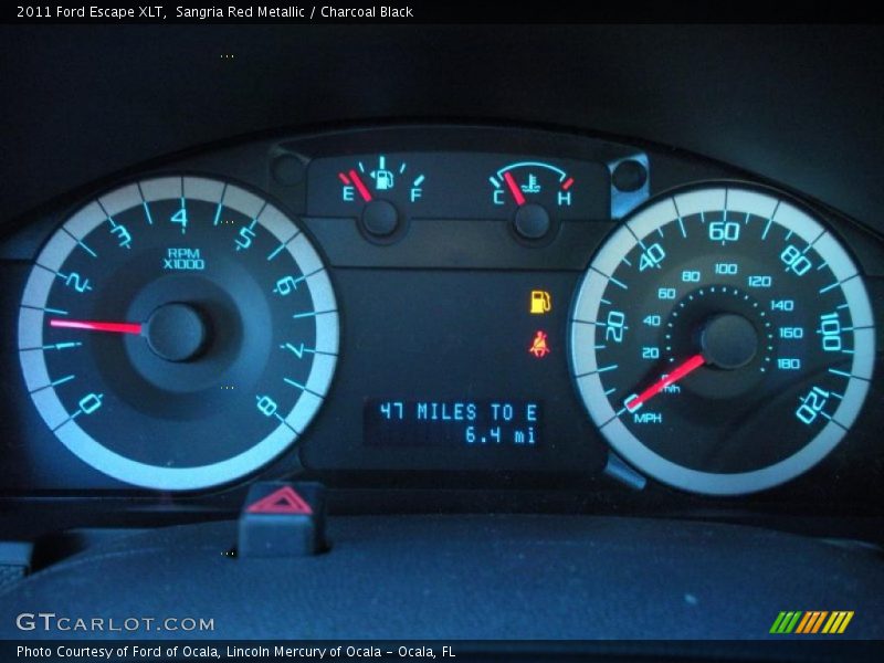 Sangria Red Metallic / Charcoal Black 2011 Ford Escape XLT