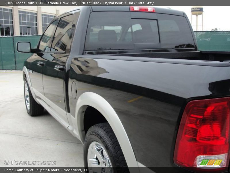 Brilliant Black Crystal Pearl / Dark Slate Gray 2009 Dodge Ram 1500 Laramie Crew Cab