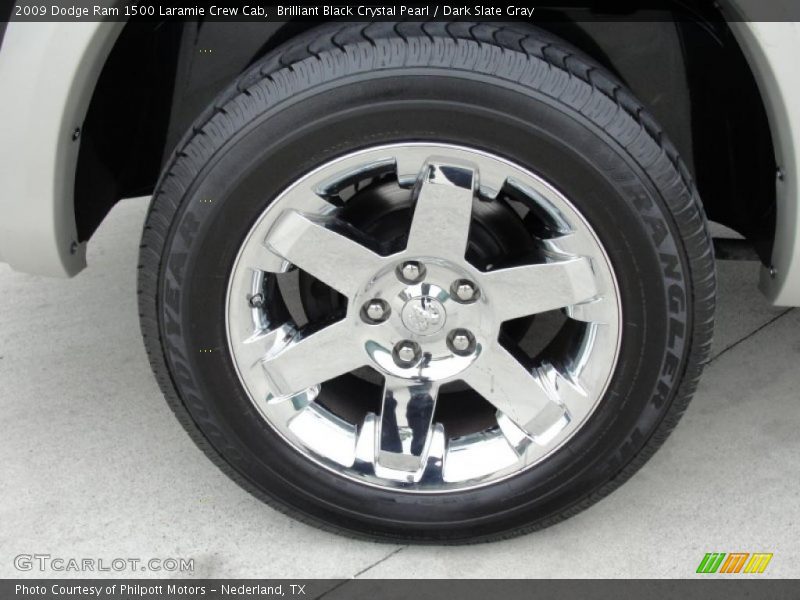 Brilliant Black Crystal Pearl / Dark Slate Gray 2009 Dodge Ram 1500 Laramie Crew Cab