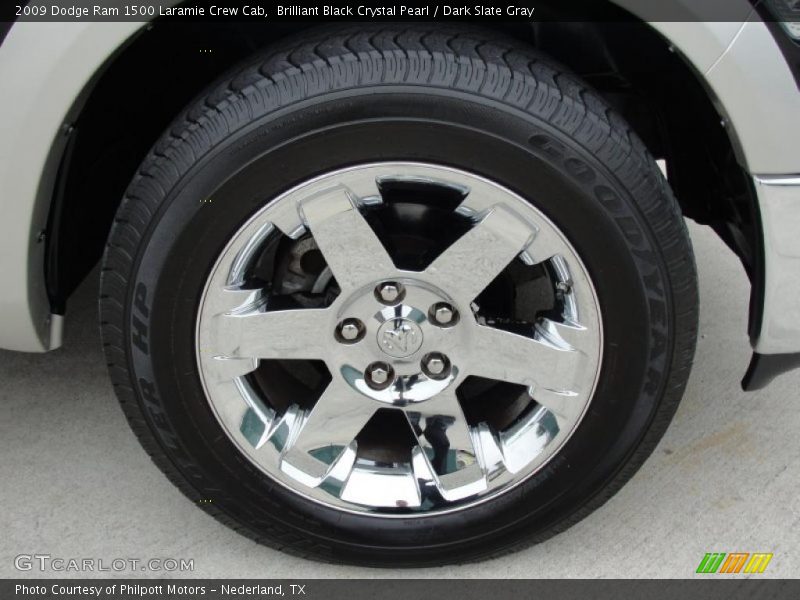 Brilliant Black Crystal Pearl / Dark Slate Gray 2009 Dodge Ram 1500 Laramie Crew Cab