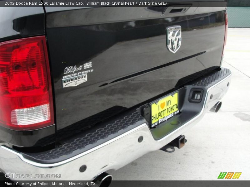 Brilliant Black Crystal Pearl / Dark Slate Gray 2009 Dodge Ram 1500 Laramie Crew Cab