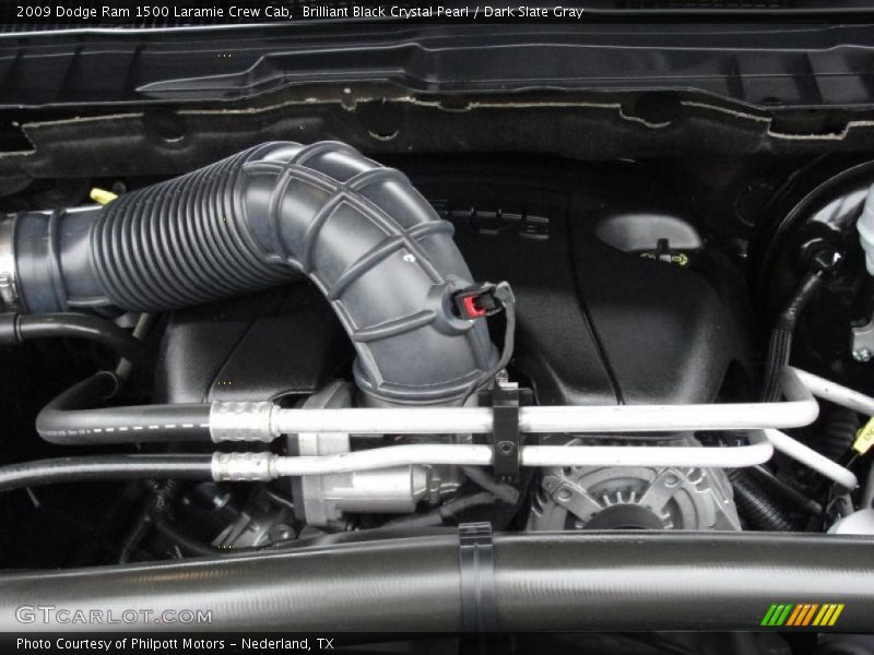 Brilliant Black Crystal Pearl / Dark Slate Gray 2009 Dodge Ram 1500 Laramie Crew Cab