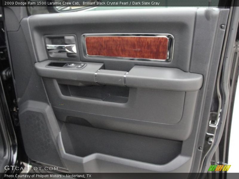 Brilliant Black Crystal Pearl / Dark Slate Gray 2009 Dodge Ram 1500 Laramie Crew Cab