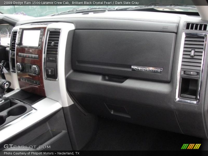 Brilliant Black Crystal Pearl / Dark Slate Gray 2009 Dodge Ram 1500 Laramie Crew Cab