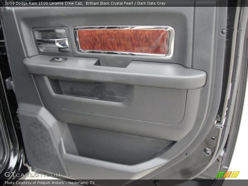 Brilliant Black Crystal Pearl / Dark Slate Gray 2009 Dodge Ram 1500 Laramie Crew Cab