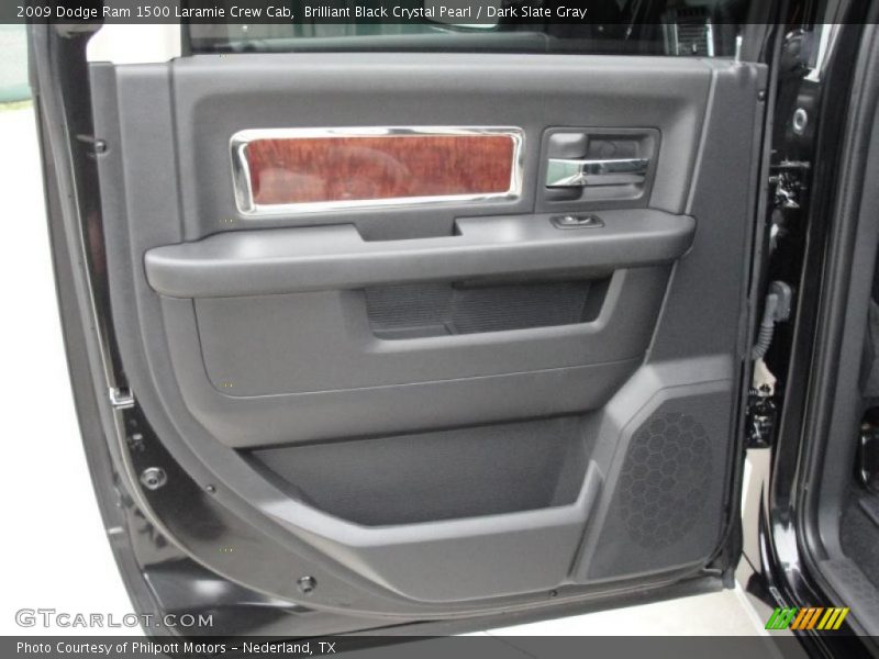Brilliant Black Crystal Pearl / Dark Slate Gray 2009 Dodge Ram 1500 Laramie Crew Cab