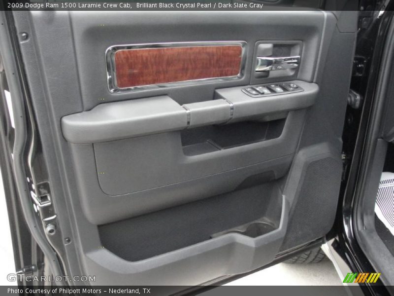 Brilliant Black Crystal Pearl / Dark Slate Gray 2009 Dodge Ram 1500 Laramie Crew Cab