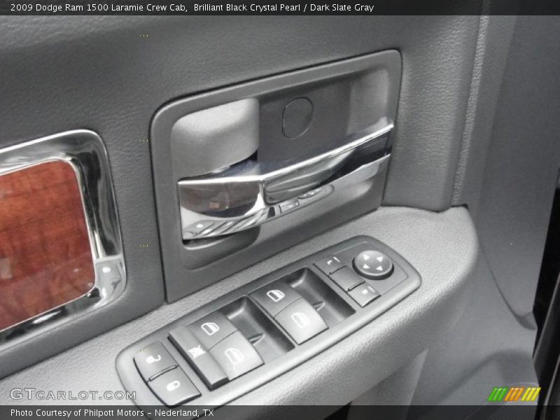 Brilliant Black Crystal Pearl / Dark Slate Gray 2009 Dodge Ram 1500 Laramie Crew Cab
