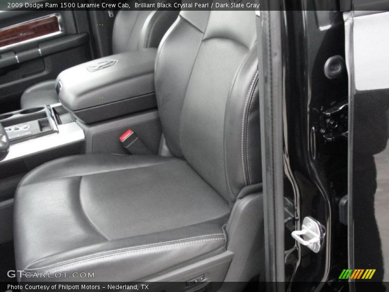 Brilliant Black Crystal Pearl / Dark Slate Gray 2009 Dodge Ram 1500 Laramie Crew Cab