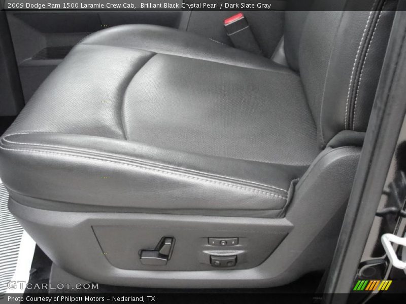Brilliant Black Crystal Pearl / Dark Slate Gray 2009 Dodge Ram 1500 Laramie Crew Cab