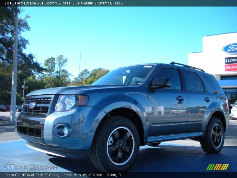 Steel Blue Metallic / Charcoal Black 2011 Ford Escape XLT Sport V6