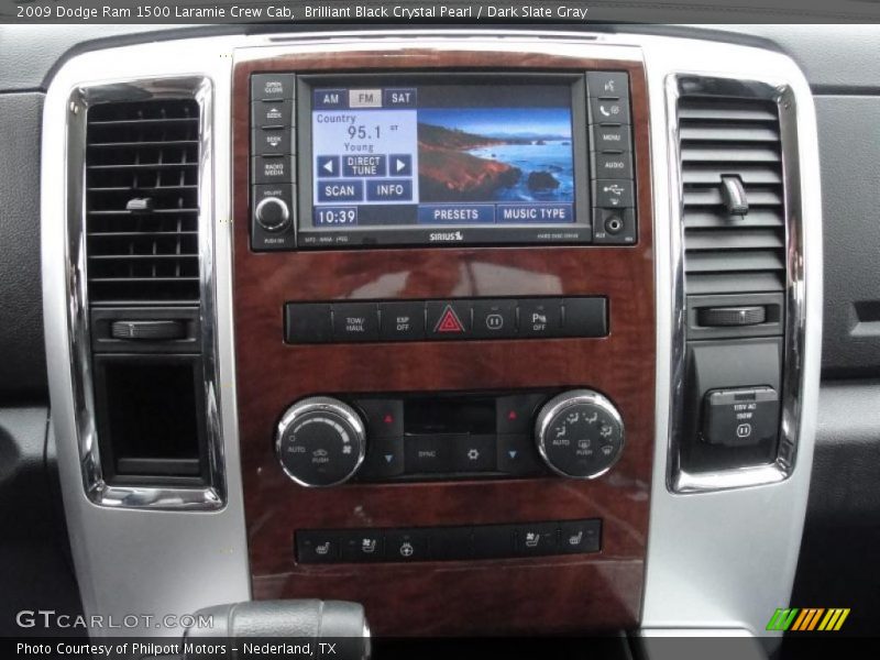 Brilliant Black Crystal Pearl / Dark Slate Gray 2009 Dodge Ram 1500 Laramie Crew Cab